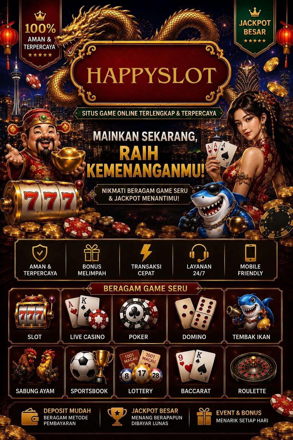 Banner utama Happy Slot